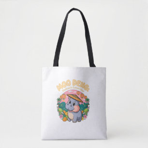 Moo Deng, Thailand cutest star, Bouncy Pig baby Hi Tote Bag