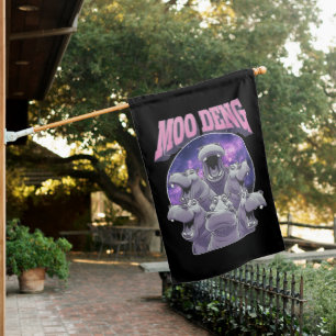 MOO-DENG THE FAMOUS BABY PIGMY HIPPO MOODENG HOUSE FLAG