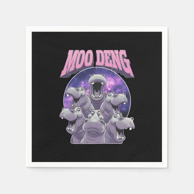 MOO-DENG THE FAMOUS BABY PIGMY HIPPO MOODENG NAPKINS (Front)