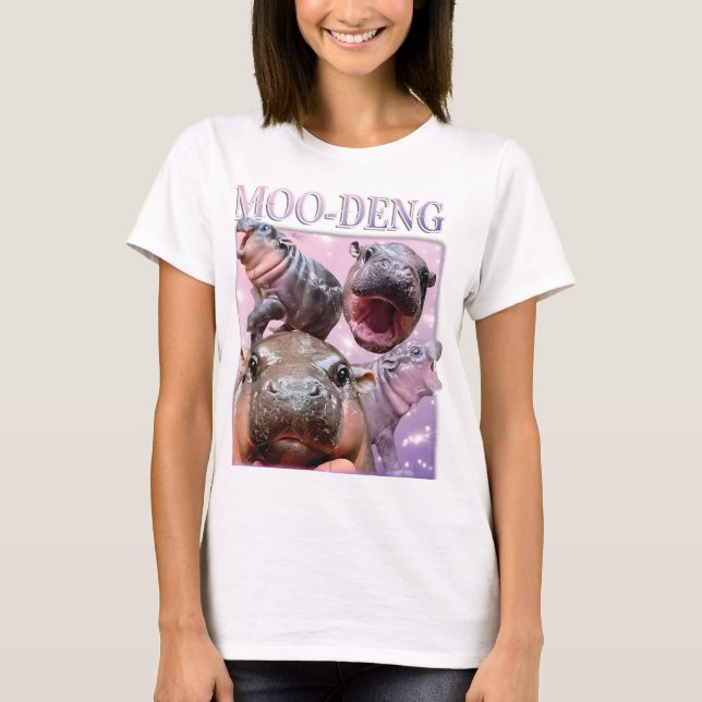 MOO-DENG THE FAMOUS BABY PIGMY HIPPO MOODENG T-Shirt (Front)