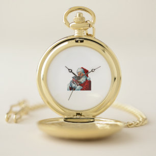 Moo Deng The Hippo Hero Santa Trusts for Christmas Pocket Watch