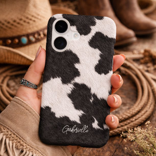 Moo-dern Yeehaw But Make It Fashion Cowhide iPhone 17 Case