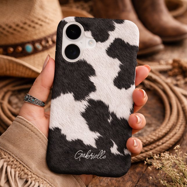 Moo-dern Yeehaw But Make It Fashion Cowhide iPhone Case (Who said practical can’t be fabulous?)