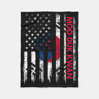 Moo Duk Kwan Karate Martial Arts Training Korean F Fleece Blanket