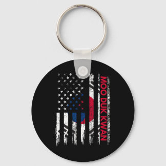 Moo Duk Kwan Karate Martial Arts Training Korean F Keychain