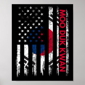 Moo Duk Kwan Karate Martial Arts Training Korean F Poster