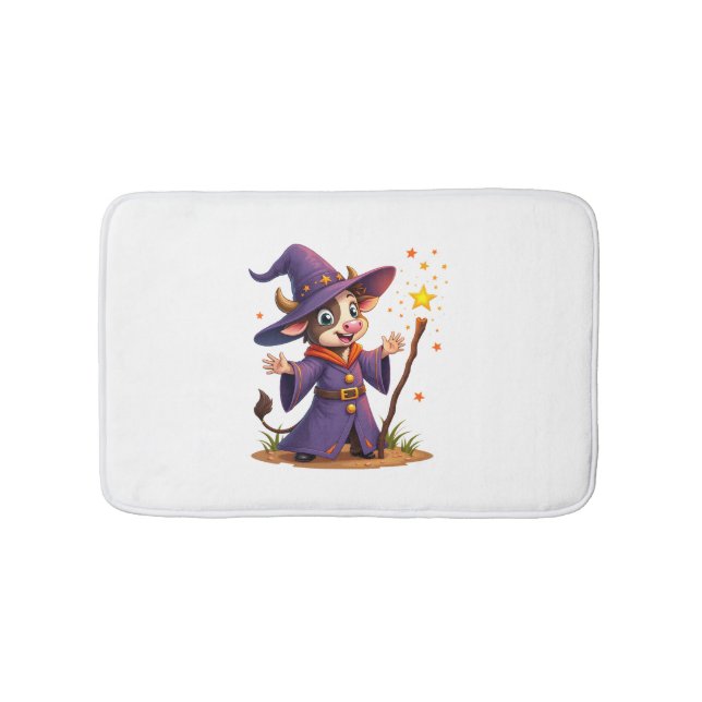 Moo-Gician the Cow Sorcerer Bath Mat (Front)