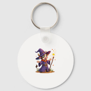 Moo-Gician the Cow Sorcerer Keychain