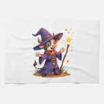 Moo-Gician the Cow Sorcerer Kitchen Towel