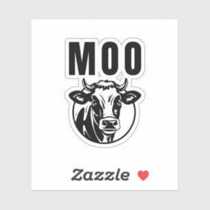 Moo I'm A Cow Funny Farm Sticker