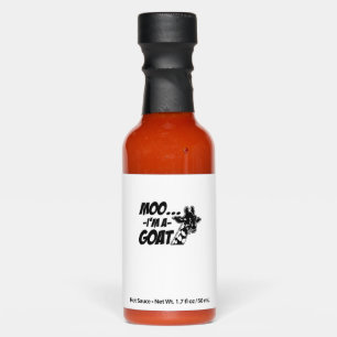 Moo... I'm A Goat Wildlife Zoogoer Funny Giraffe Z Hot Sauces