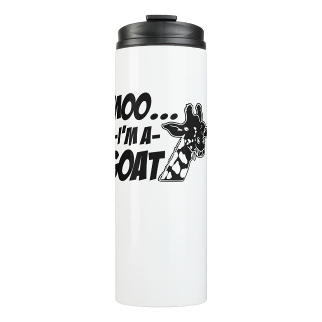 Moo... I'm A Goat Wildlife Zoogoer Funny Giraffe Z Thermal Tumbler (Front)