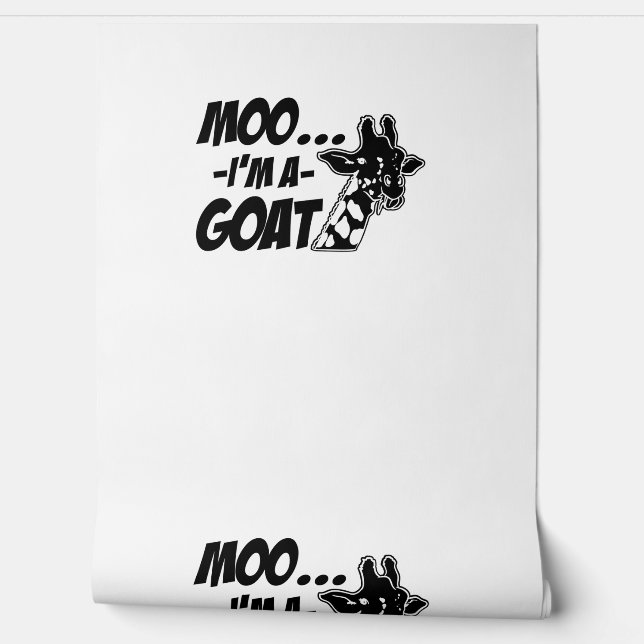 Moo... I'm A Goat Wildlife Zoogoer Funny Giraffe Z Wallpaper (Unrolling)