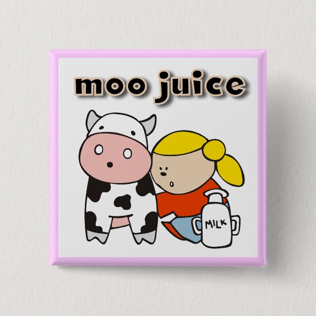 Moo Juice Tshirts and Gifts Pinback Button (Front)