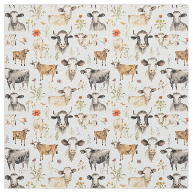 Moo Magic: Whimsy Cow Fabric (Swatch)
