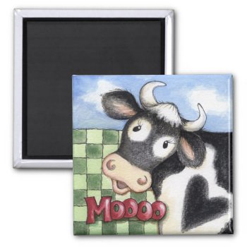 Moo - Magnet by marainey1 at Zazzle