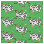 moo moo farm cow pattern fabric