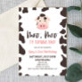 Moo Moo I'm Turning Two! Cow 2nd Birthday Party Invitation