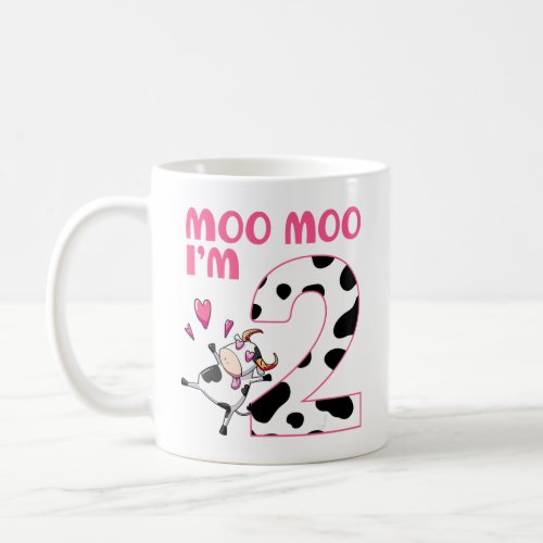 Moo Moo Im Two 2nd Birthday Farm Cow Sounds Toddl Coffee Mug
