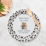 Moo Moo I'm Two Cow Print Farm Girl 2nd Birthday Paper Plates<br><div class="desc">Moo Moo I'm Two Cow Print Farm Girl 2nd Birthday Paper Plates</div>