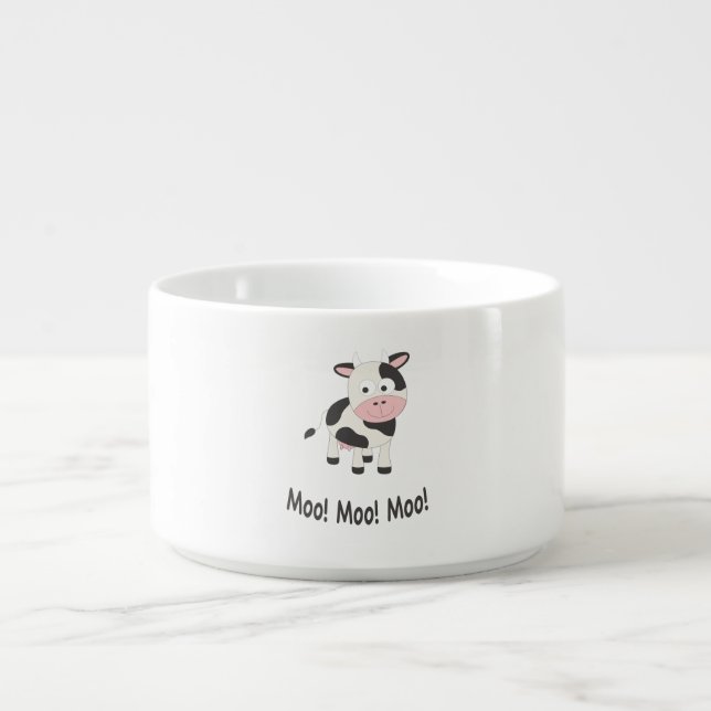 Moo Moo Moo Cute Cartoon Cow Bowl (Center)