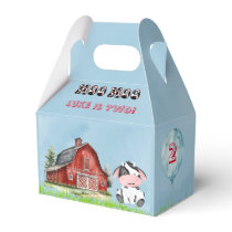 Moo Moo Name Is Two Boy Birthday Party Favor Boxes