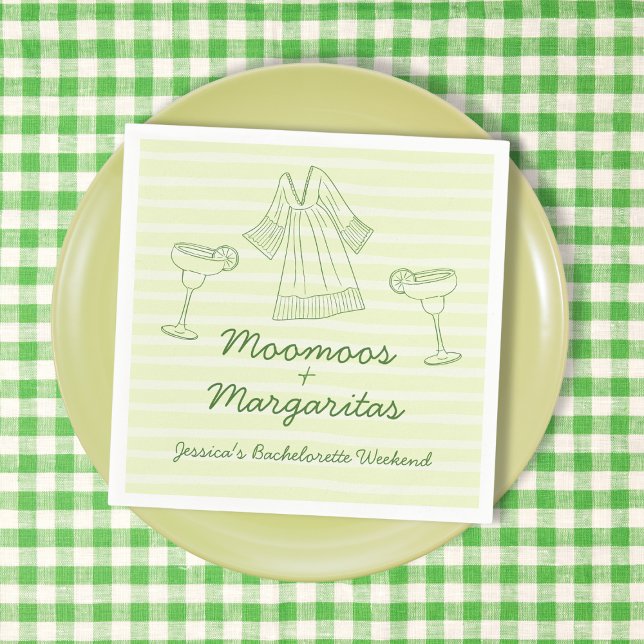 Moo Moos & Margaritas Handwritten Bachelorette Napkins (Moo Moos & Margaritas Handwritten Bachelorette Napkins)