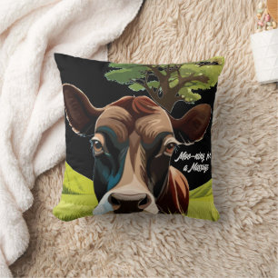 Moo-ning for a Massage Throw Pillow