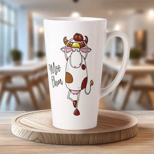 Moo Ohm Cow Latte Mug (Moo Ohm Cow Latte Mug - Stand out from the herd with this “udderly” fantastic Moo Ohm Cow mug.)