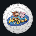 Moo & Oink Dartboard<br><div class="desc">Your Moo & Oink fan will love this custom dartboard for their den or office.</div>