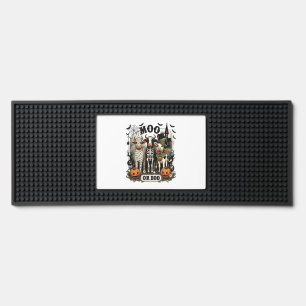 Moo or Boo Halloween Cow Bar Mat