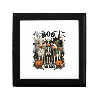 Moo or Boo Halloween Cow Gift Box