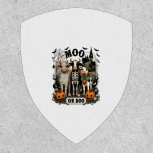 Moo or Boo Halloween Cow Patch