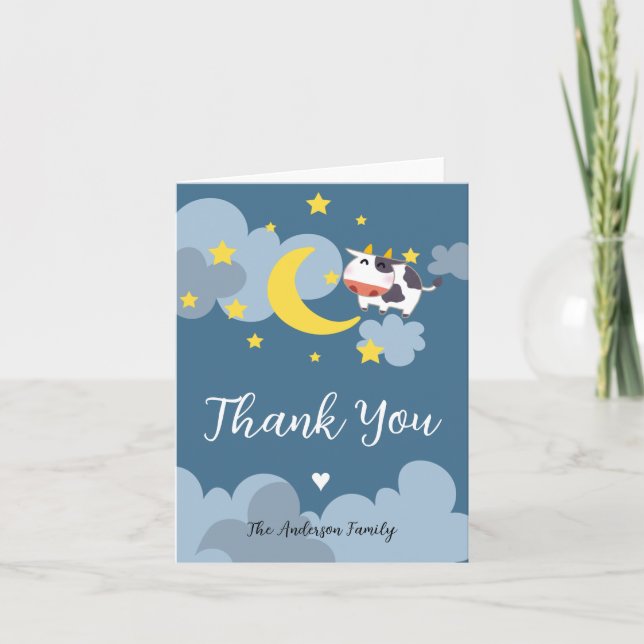 Moo Over the Moon Baby Shower Invitation (Front)