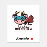 Moo-per Cow Sticker