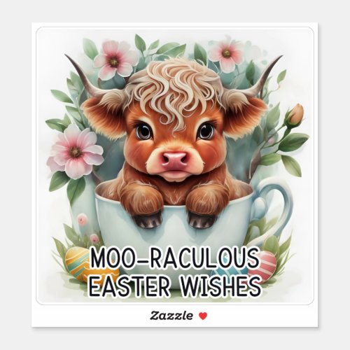 Moo_raculous Easter Wishes _ Easter Sticker