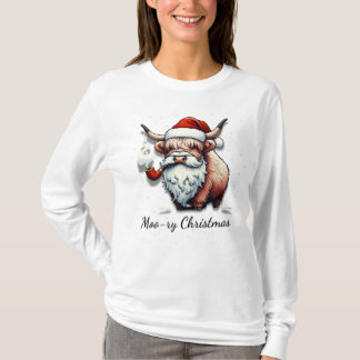 Moo-ry Christmas Design T-Shirt