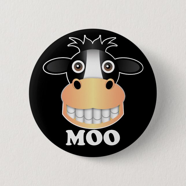 Moo - Standard, 2¼ Inch Round Button Button (Front)