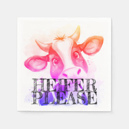 Moo-ve Over Boring Napkins: Heifer Please Napkins