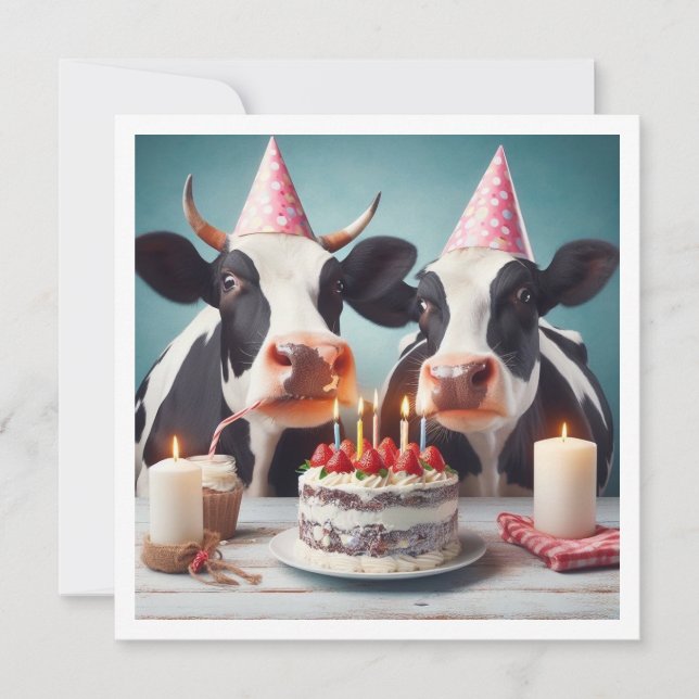 Moo - ve over! Cow birthday, farm birthday invite (Front)