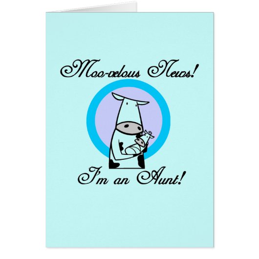 Moo-velous New Aunt Tshirts and Gifts (Front)