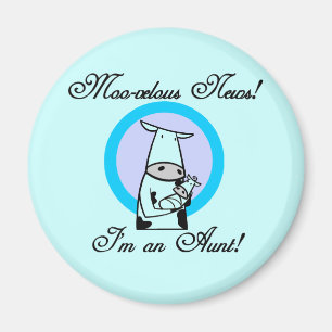 Moo-velous New Aunt Tshirts and Gifts Magnet