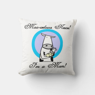 Moo-velous New Mom Gifts Throw Pillow