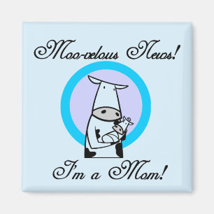 Moo-velous New Mom Tshirts and Gifts Magnet