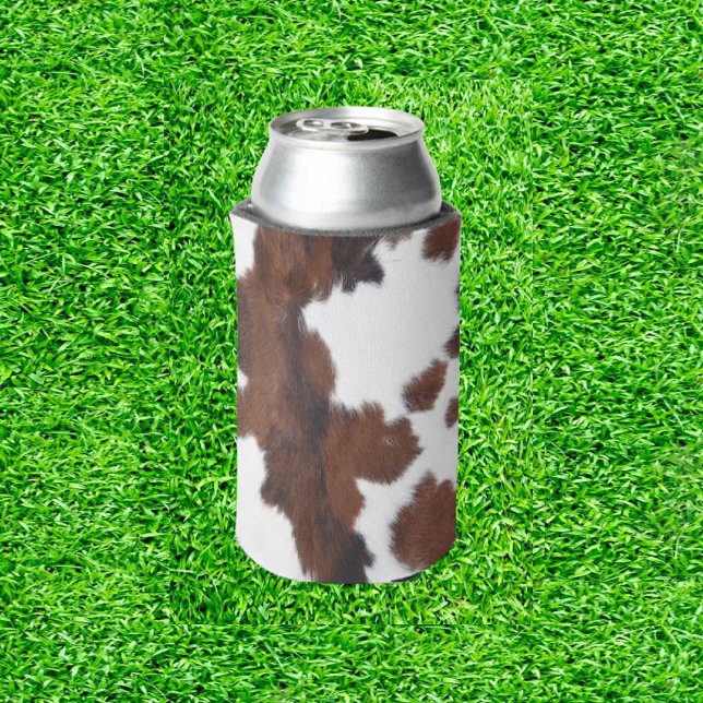 Moo-ving Brown Cow Print Golf Balls Can Cooler (Tee off with the Ultimate Golfer Gift!)