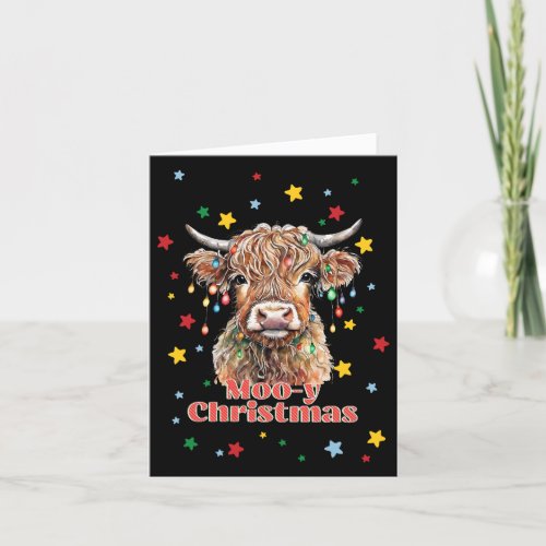 Moo_y Christmas Cow Pun Holiday Card