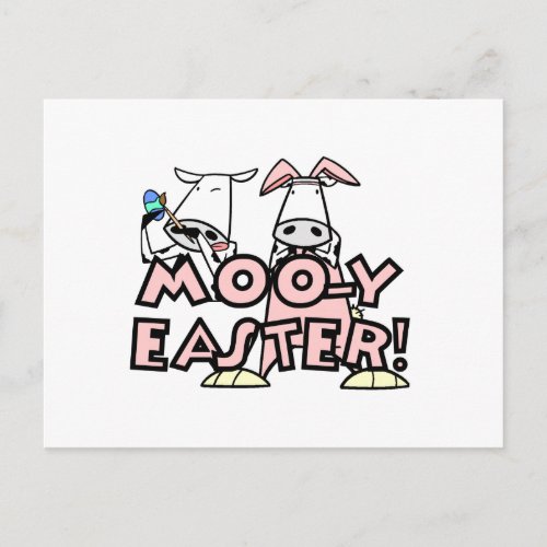 Moo_y Easter T_shirts and Gifts Holiday Postcard