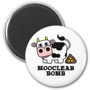 Mooclear Bomb Funny Cow Pun Magnet