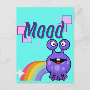 mood , alien rainbow postcard