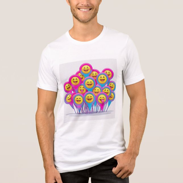 Mood Based on WiFi Signal - Funny Emoji Design Tri-Blend Shirt (Front)